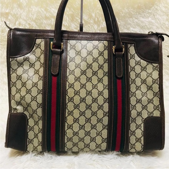 Gucci Beige and Brown Signature Tote - Picture 3 of 11